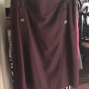 burgundy skirt